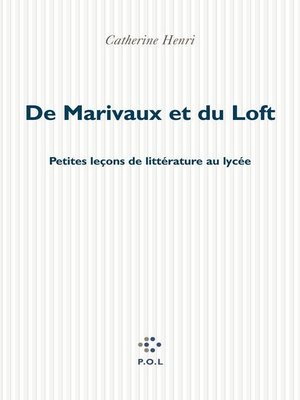 cover image of De Marivaux et du Loft